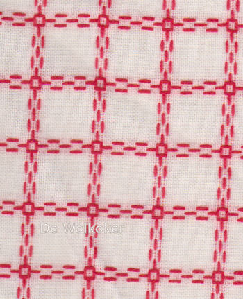 Beiersbont wit rood 5400-11, 160 breed (prijs per 10 cm)-0