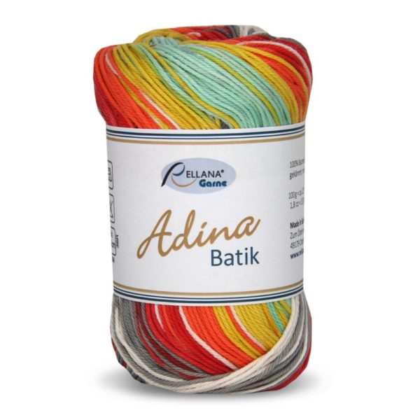 Adina Batik 203 oranje geel grijs -0