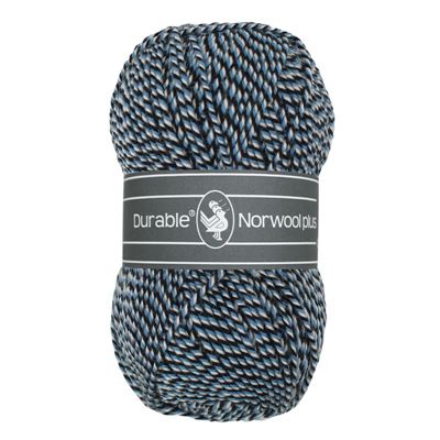Durable Norwool Plus M00235 blauw wit donkerbl-0