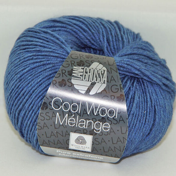 Merino Cool Wool melange 157 jeansblauw