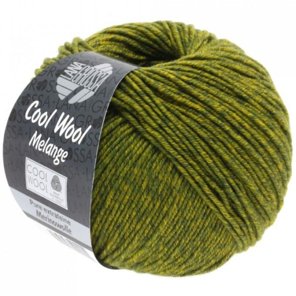 Merino Cool Wool melange 140 olijf donkerolijf