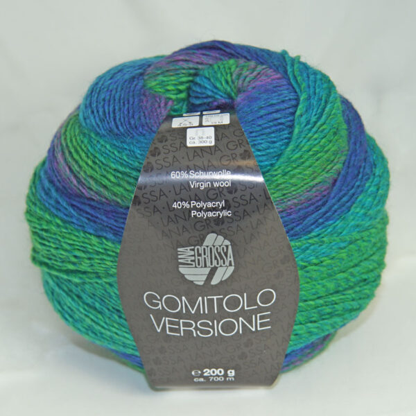 Gomitolo Versione 423 zeegroen/blauw/violet