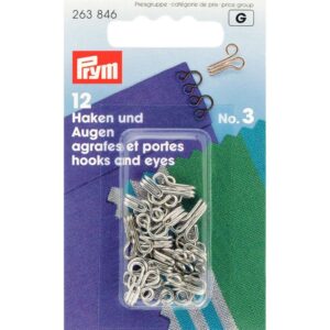 Haken en ogen nr.3 messing Prym 263 846