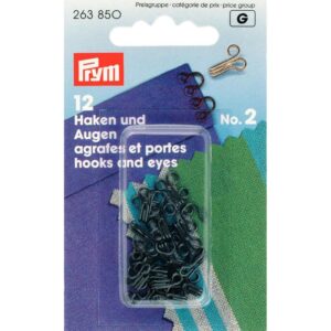Haken en ogen nr.2 zwart Prym 263 850