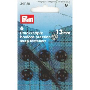 Drukkers 13 mm zwart Prym 341 168
