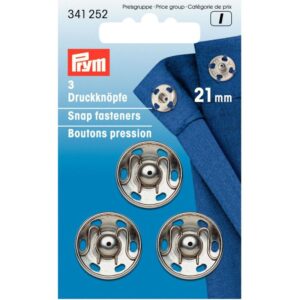 Drukkers 21 mm zilver Prym 341 252