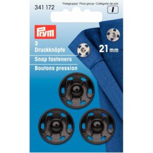 Drukkers 21 mm zwart Prym 341 172