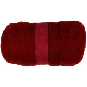 Gekaarde wol Rood 451760